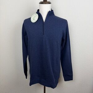 Criquet NWT Men’s 1/4 Zip Pullover In Navy | Large